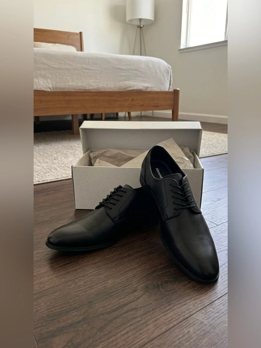 NWT Nordstrom Abound Cameron Plain Toe Derby Dress Shoe Black Men's Size 9